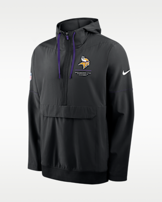 Minnesota Vikings Sideline Anorak Men's Nike NFL 1/2-Zip Hooded